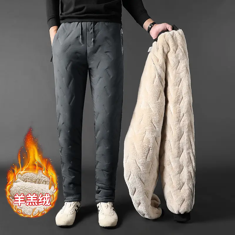 Men Lamb Velvet Leggings Winter Warm Large - Image 7