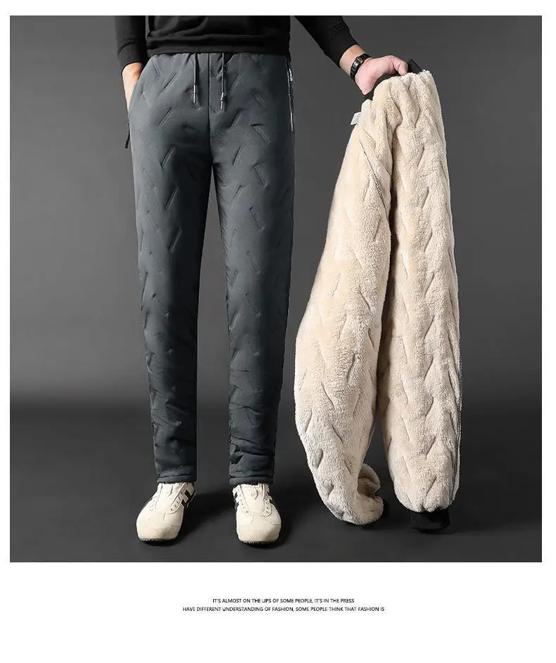 Men Lamb Velvet Leggings Winter Warm Large — feature 25