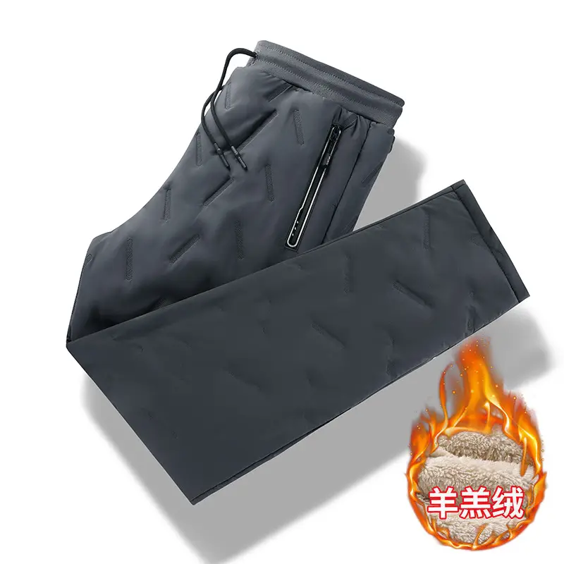 Men Lamb Velvet Leggings Winter Warm Large - Image 2