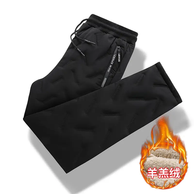 Men Lamb Velvet Leggings Winter Warm Large - Image 4