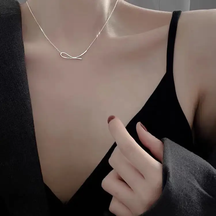 S925 Sterling Silver Necklace for Women New Light Luxury