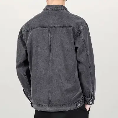 Men's Blue Denim Jacket Large Casual Wear - Image 6