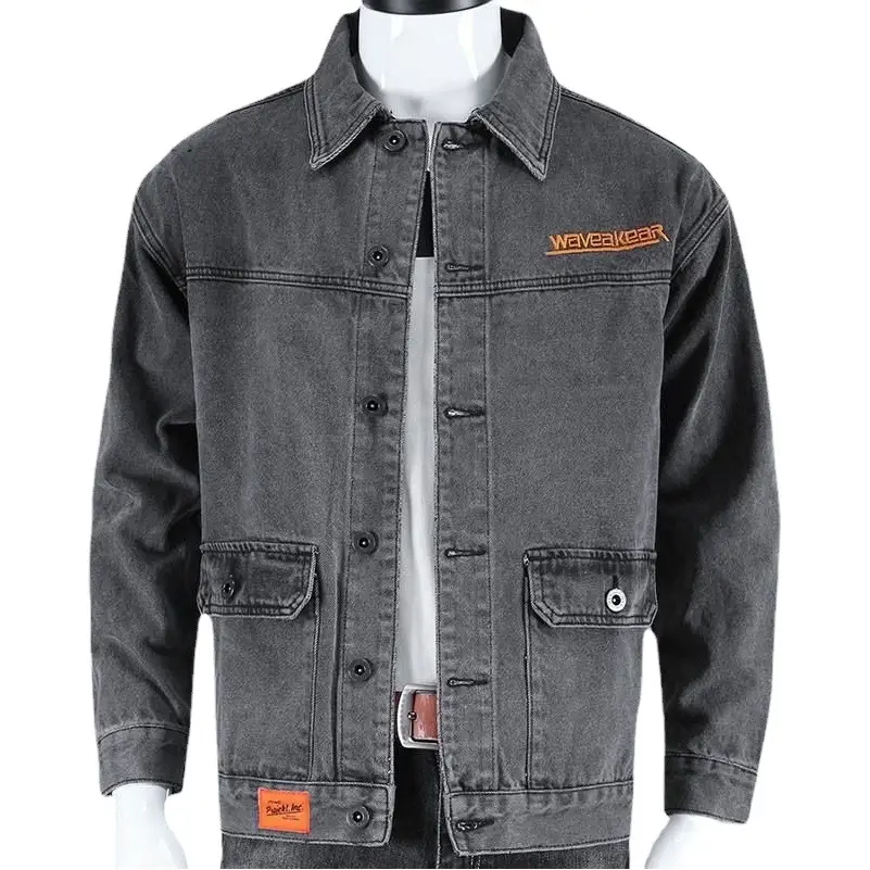 Men's Blue Denim Jacket Large Casual Wear