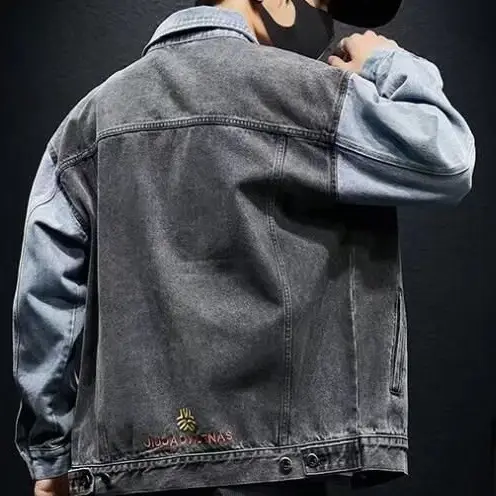 Men's Blue Denim Jacket Large Casual Wear — feature 38