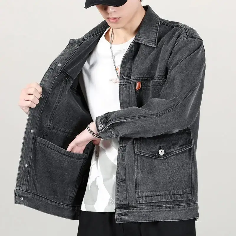 Men's Blue Denim Jacket Large Casual Wear - Image 2
