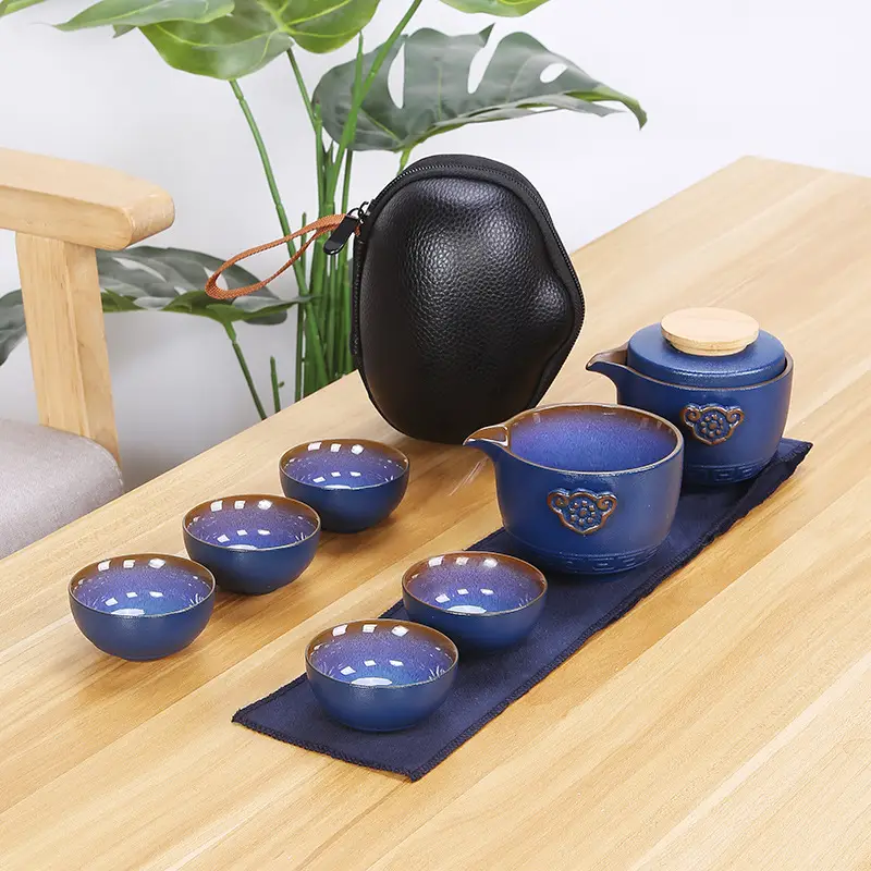 Portable Travel Tea Pot Set Five Cups Ceramic — feature 10