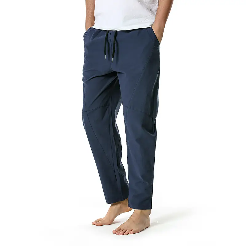 Men's Dark Grey Linen Cotton Jogger Pants — feature 23