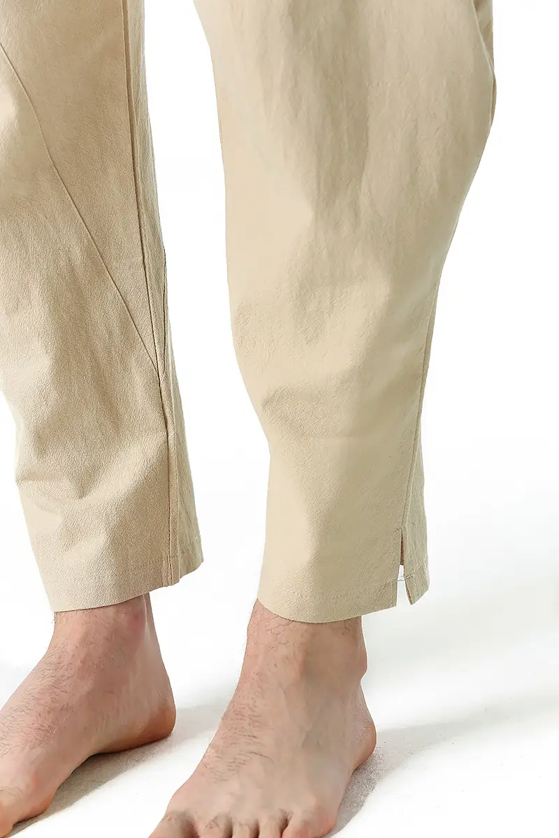 Men's Dark Grey Linen Cotton Jogger Pants — feature 8