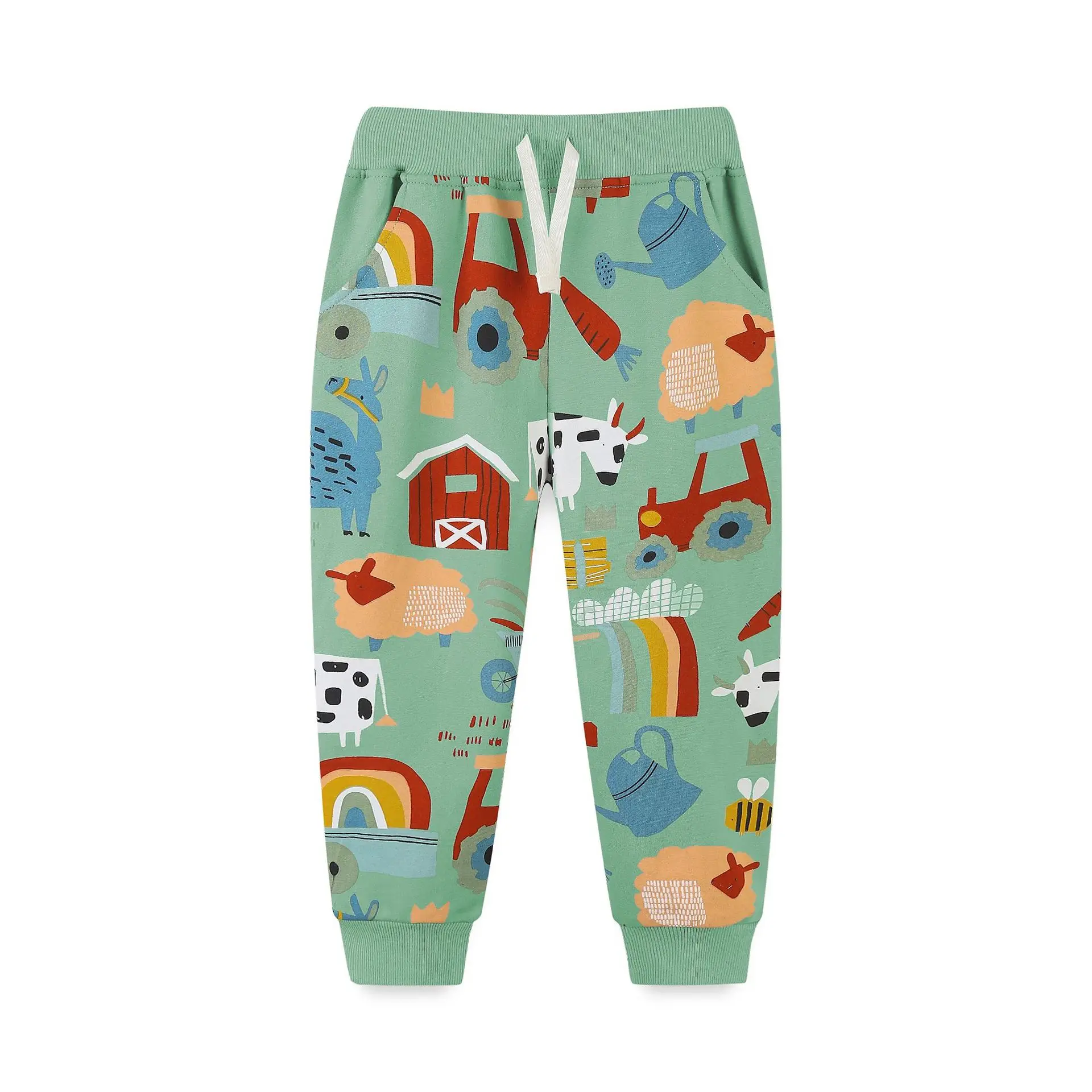 Toddler Cartoon Long Pants Green Autumn New