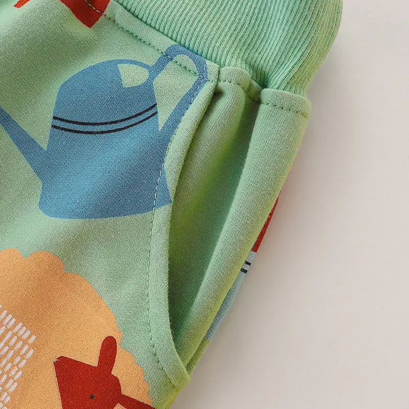 Toddler Cartoon Long Pants Green Autumn New