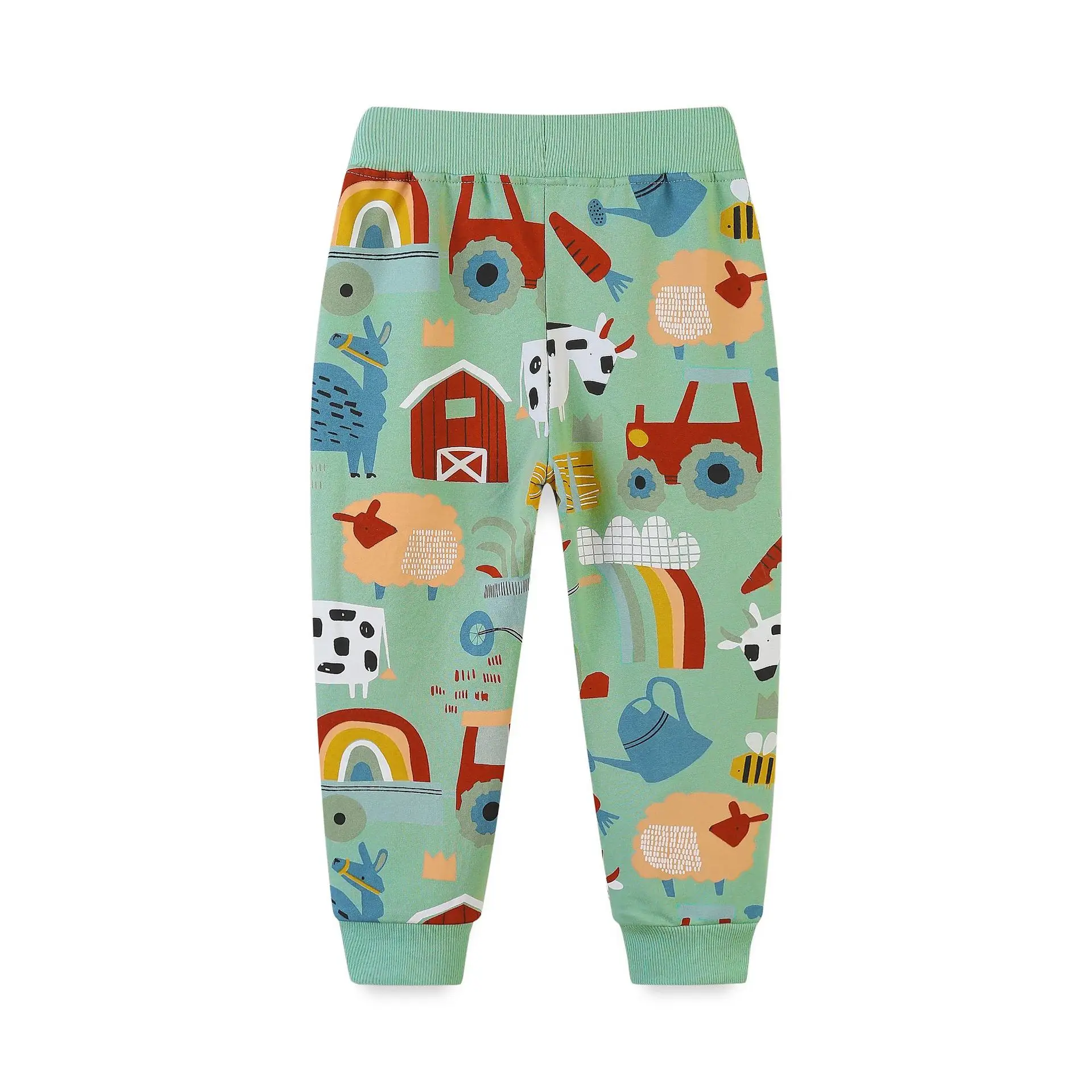 Toddler Cartoon Long Pants Green Autumn New