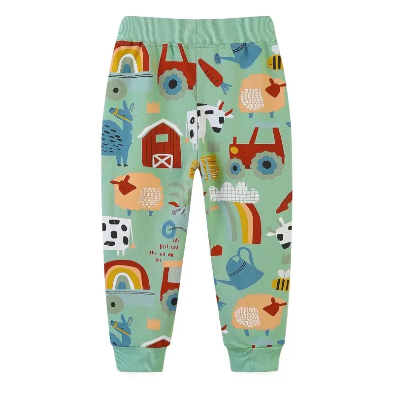 Toddler Cartoon Long Pants Green Autumn New