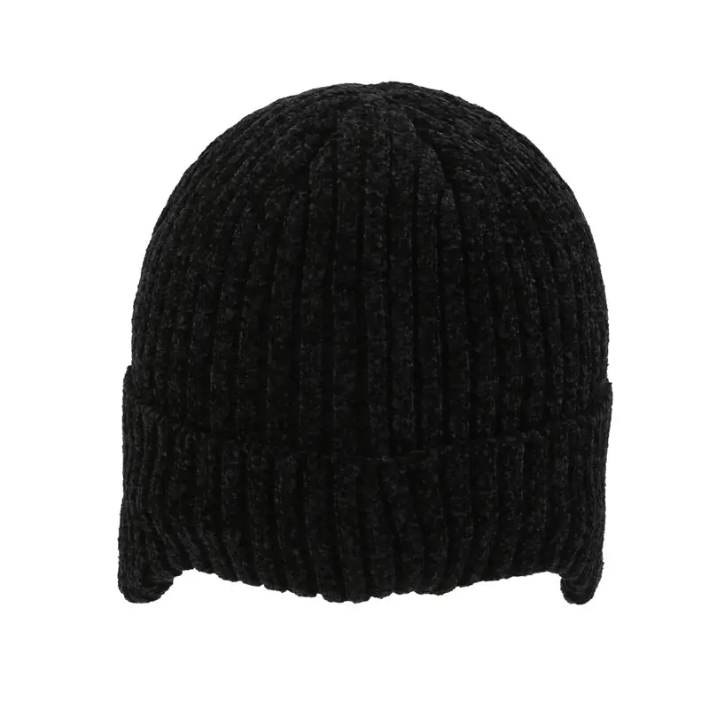 Men's Thick Wool Beanie Grey Winter Warm Ear Protection - Image 5
