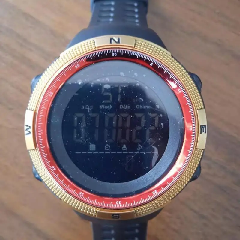 Men's Digital Waterproof Alarm Watch with Blue LED Ring - Image 5