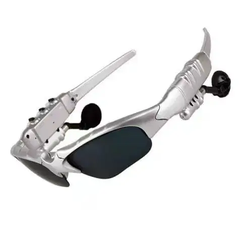 Blue Bluetooth Smart Glasses with Earphones
