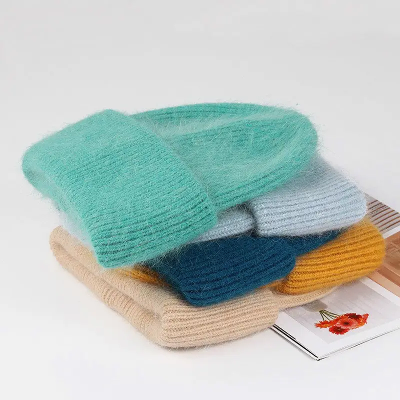 Mint Knitted Winter Hat for Kids & Adults