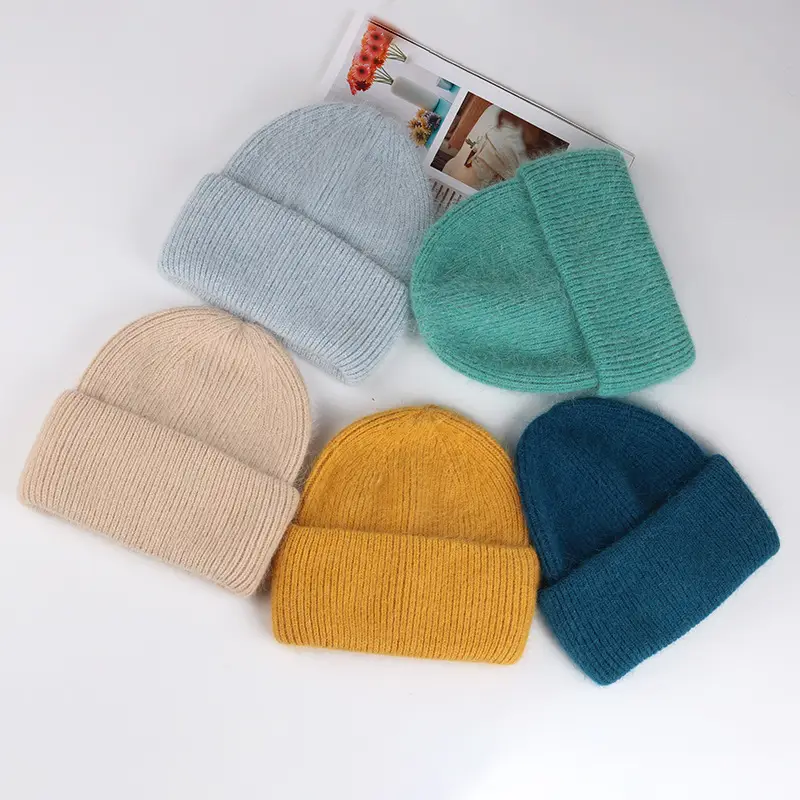Mint Knitted Winter Hat for Kids & Adults - Image 24