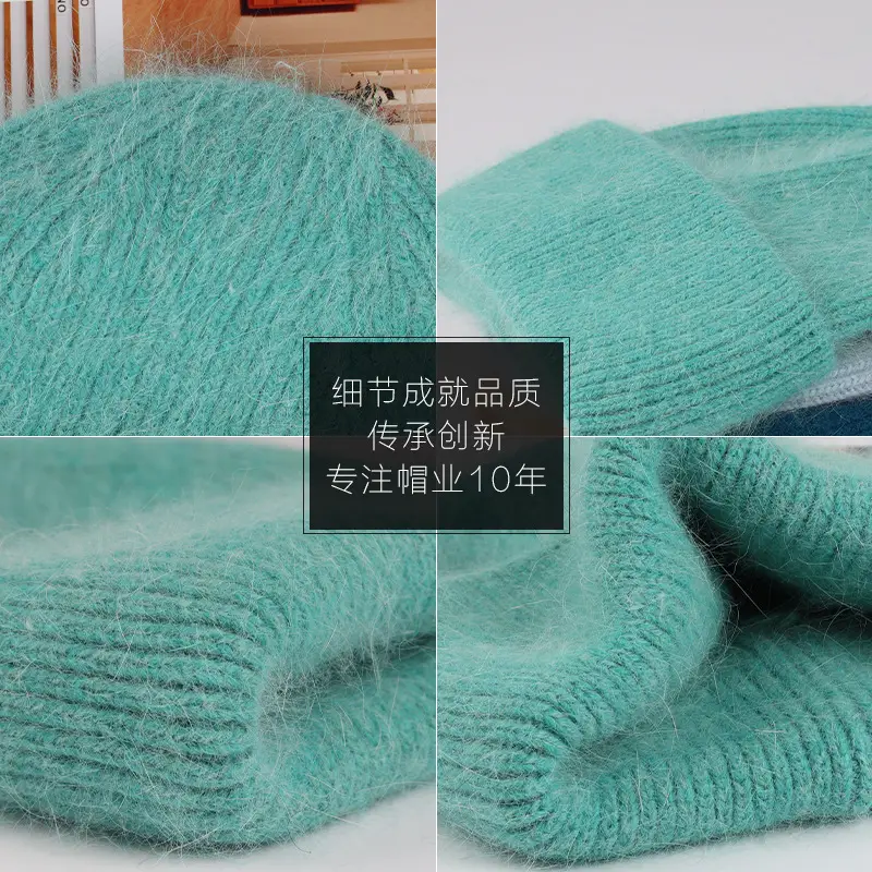 Mint Knitted Winter Hat for Kids & Adults - Image 25