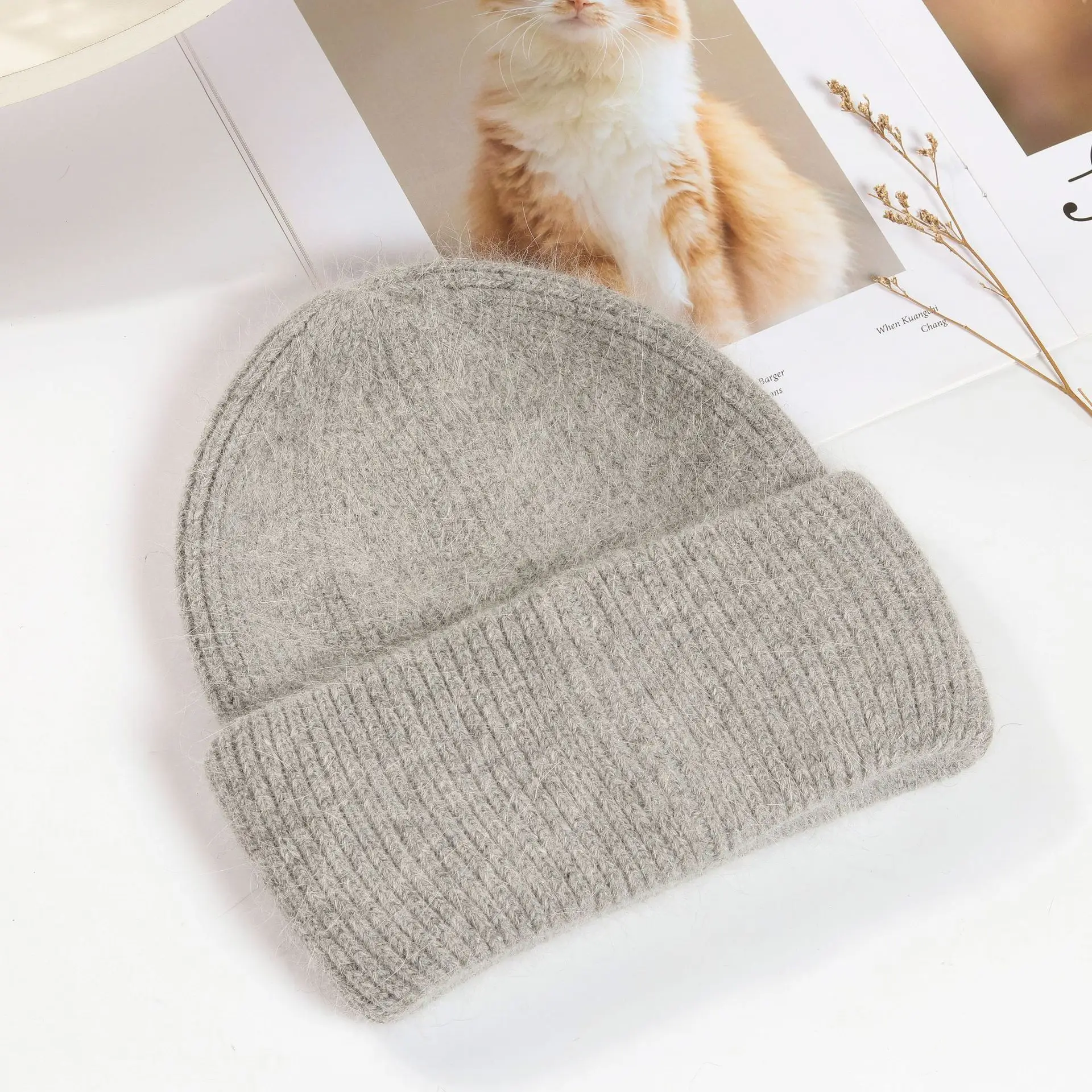Mint Knitted Winter Hat for Kids & Adults - Image 2