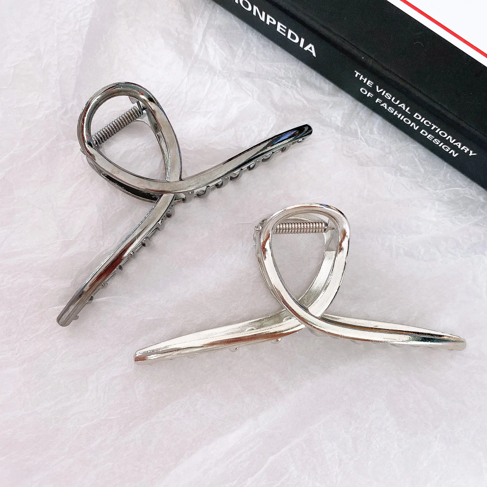 Gold Metal Hair Clip for Women 14cm