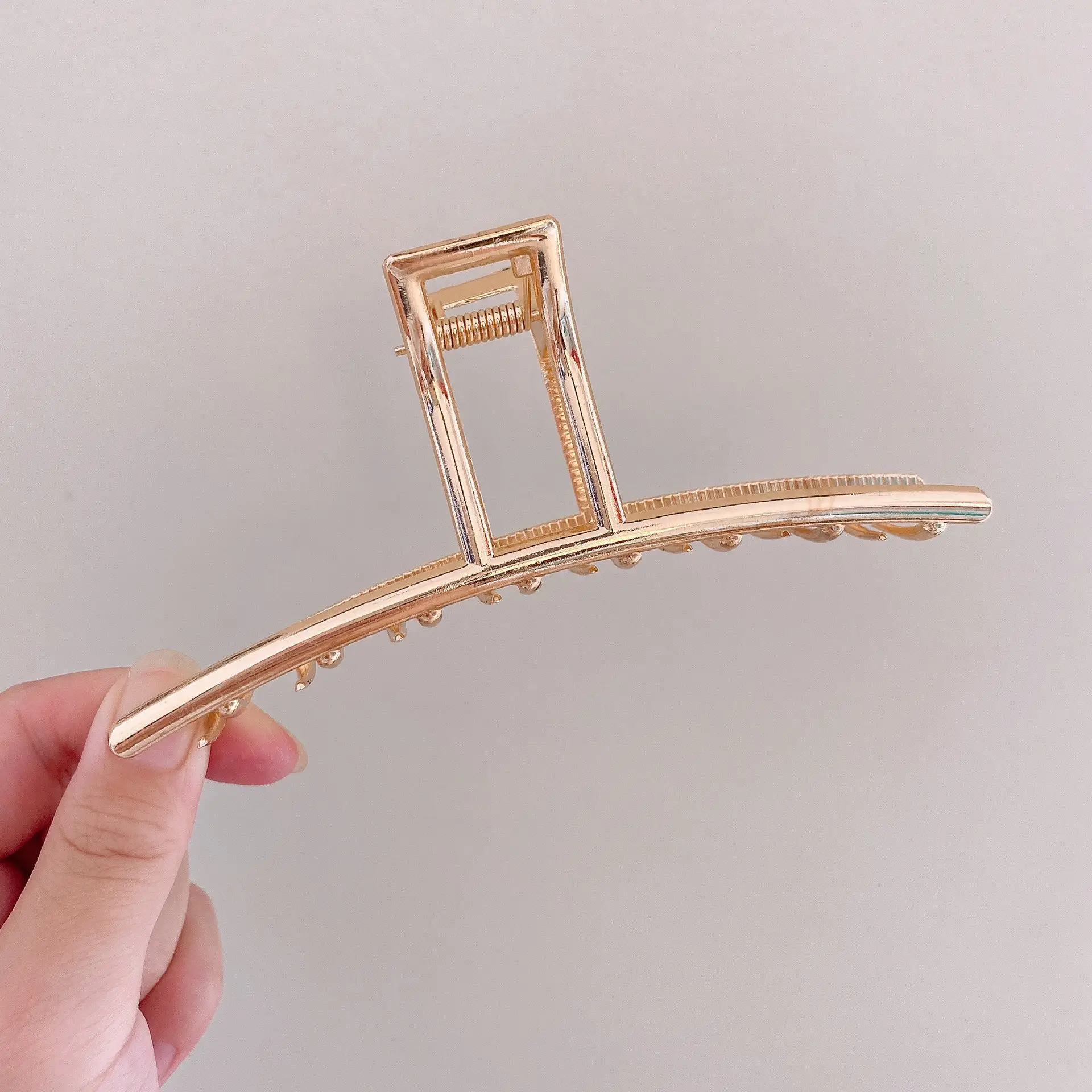 Gold Metal Hair Clip for Women 14cm