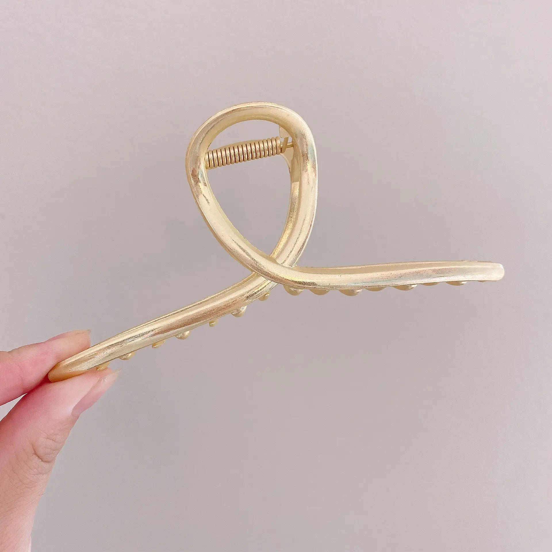 Gold Metal Hair Clip for Women 14cm