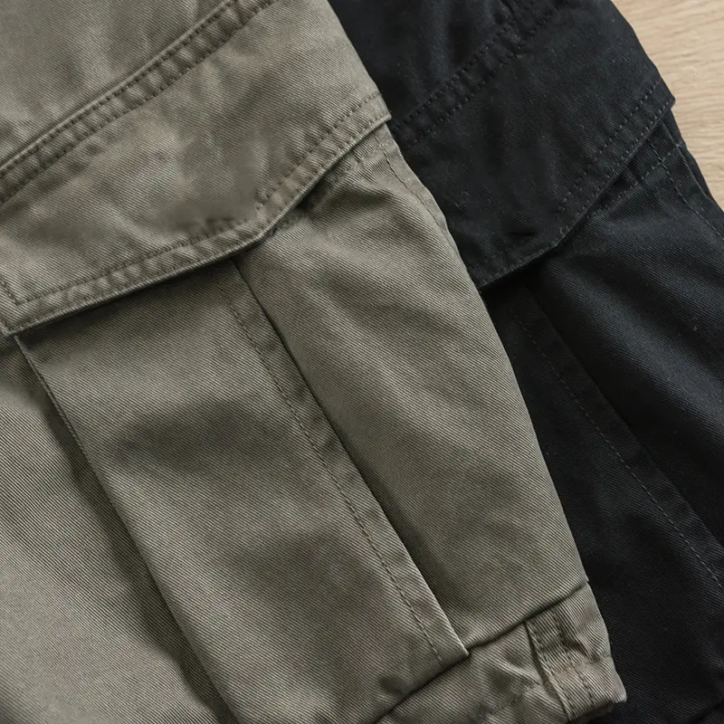 Men's Cross-Body Shorts Beige Multi-Pocket Casual - Image 8