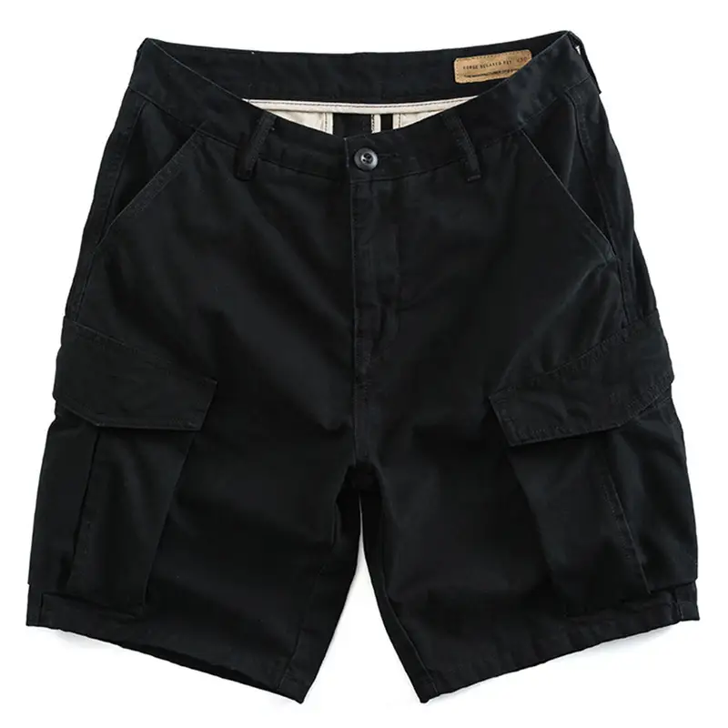 Men's Cross-Body Shorts Beige Multi-Pocket Casual - Image 4