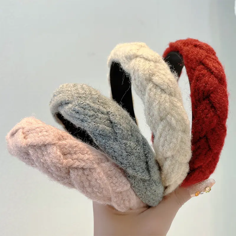 Autumn Winter Wool Woven Headbands Multi Color - Image 5