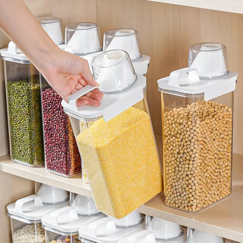 Transparent 2900ML Moisture-Proof Rice Jar with Dual Side Holes - Image 17