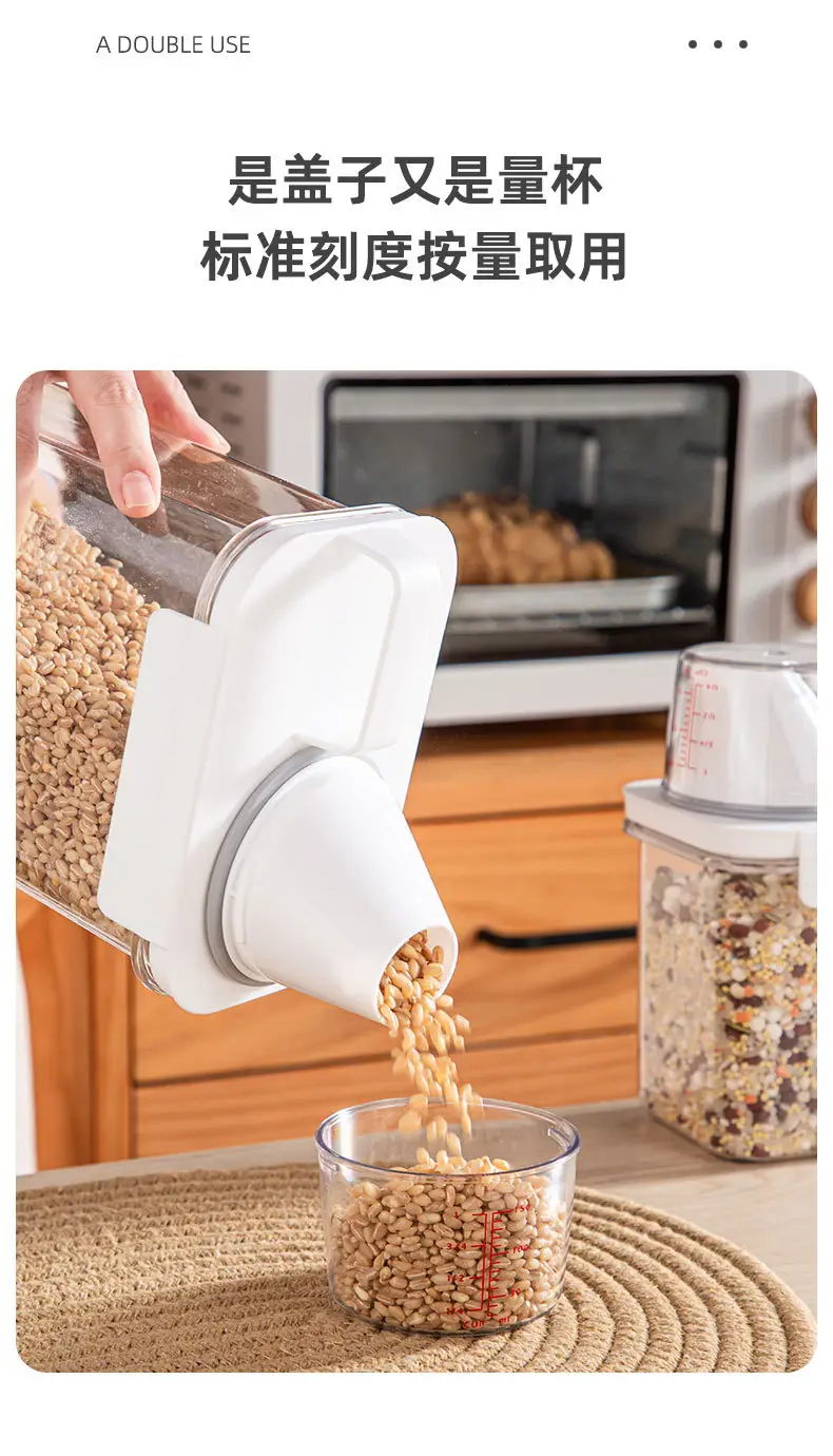 Transparent 2900ML Moisture-Proof Rice Jar with Dual Side Holes — feature 10
