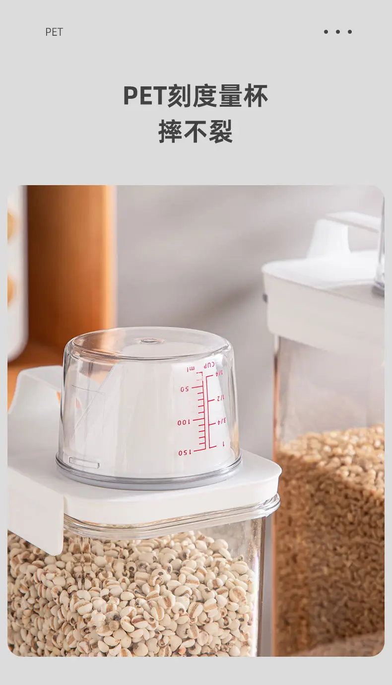 Transparent 2900ML Moisture-Proof Rice Jar with Dual Side Holes — feature 8