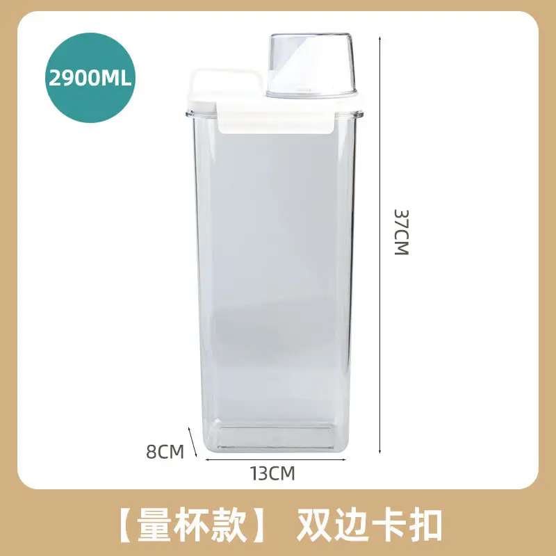 Transparent 2900ML Moisture-Proof Rice Jar with Dual Side Holes - Image 4