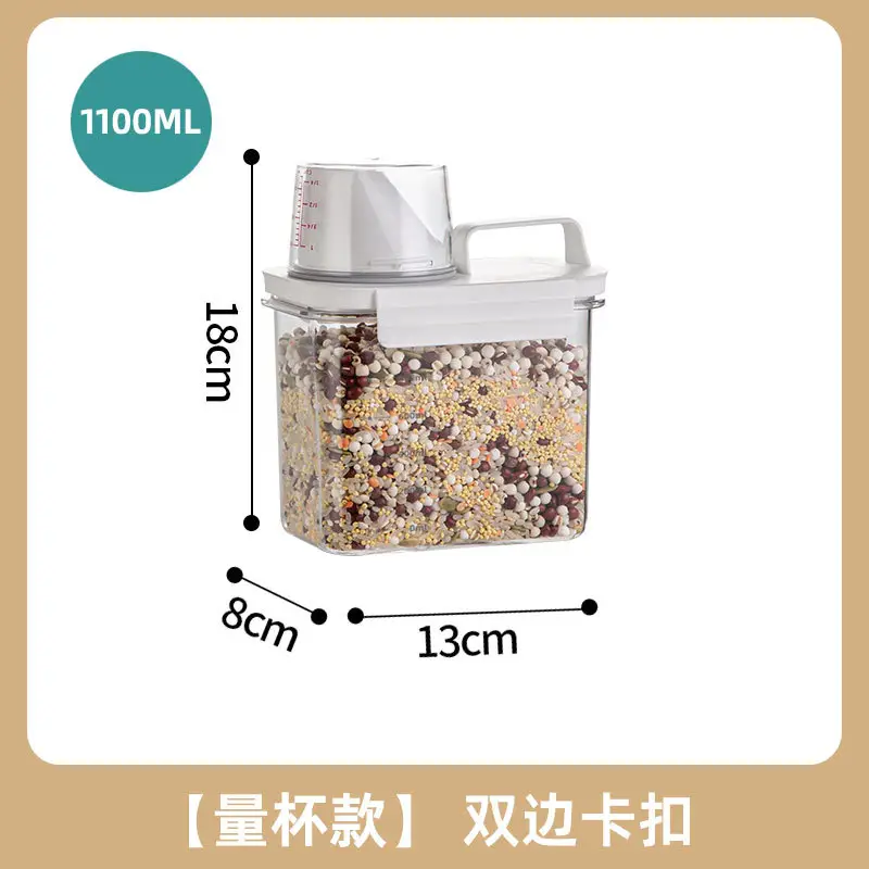 Transparent 2900ML Moisture-Proof Rice Jar with Dual Side Holes - Image 5