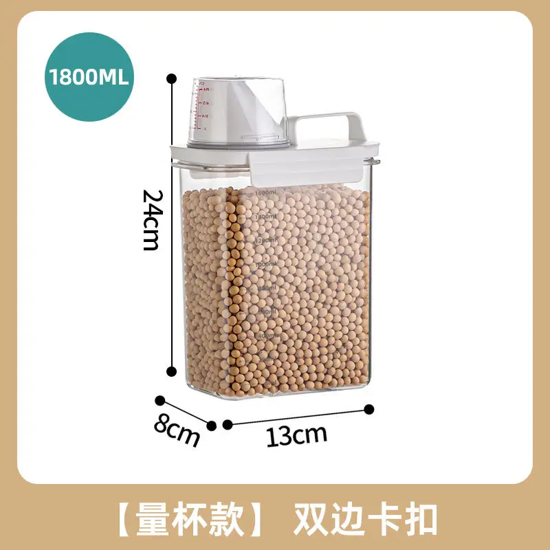 Transparent 2900ML Moisture-Proof Rice Jar with Dual Side Holes - Image 6