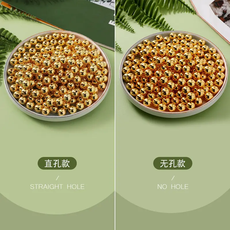 Electroplated Gold & Silver Separated Beads