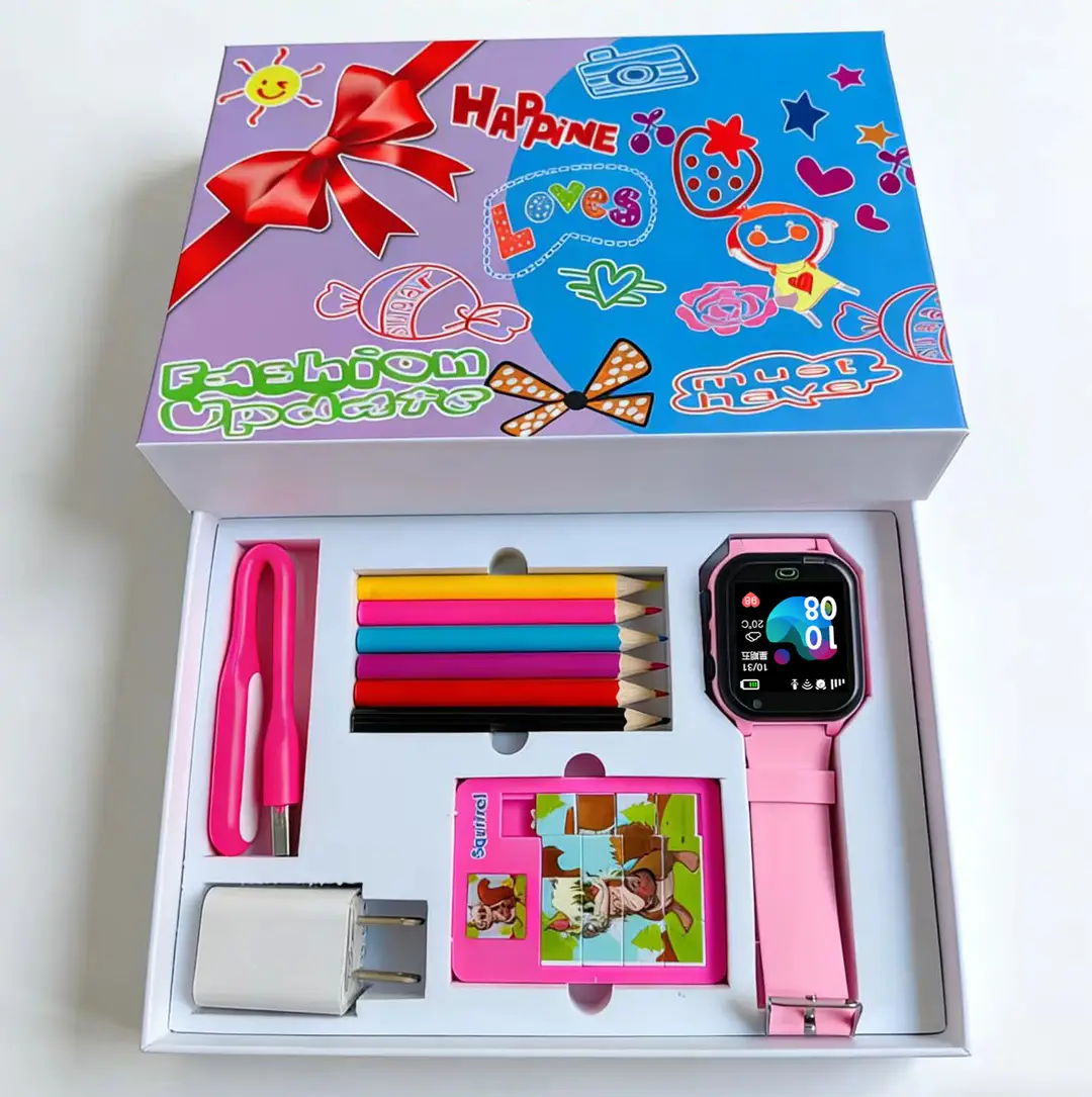 in stock supply S6 support multi-language flashlight with camera children intelligent LBS positioning phone watch - Image 3
