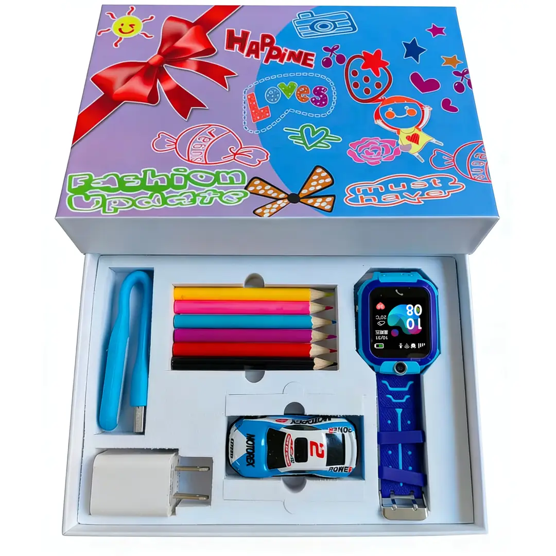 in stock supply S6 support multi-language flashlight with camera children intelligent LBS positioning phone watch - Image 4