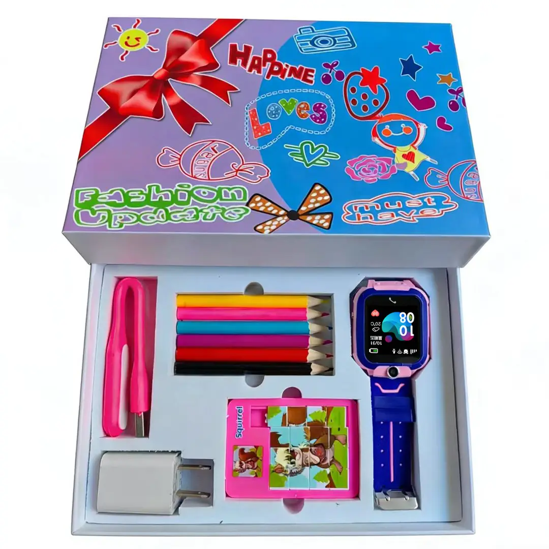 in stock supply S6 support multi-language flashlight with camera children intelligent LBS positioning phone watch - Image 5