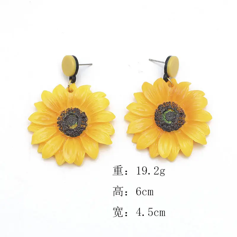 Sunflower Korean Earrings for Women - Image 7