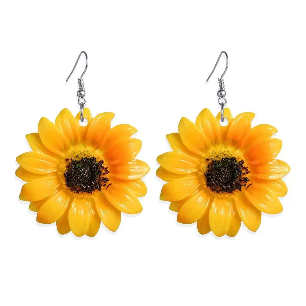 Sunflower Korean Earrings for Women - Image 8