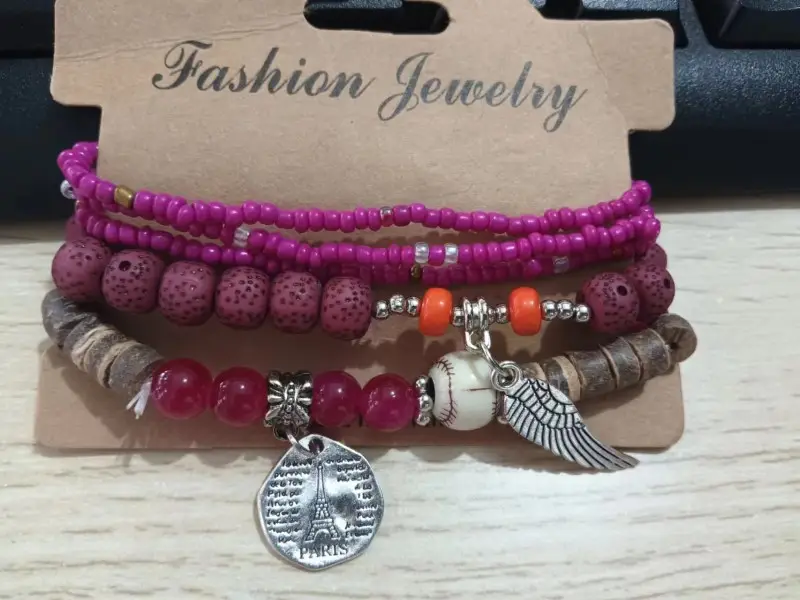 Multi-layer Ethnic Bracelet with Eiffel Tower Charm for Women - Image 10