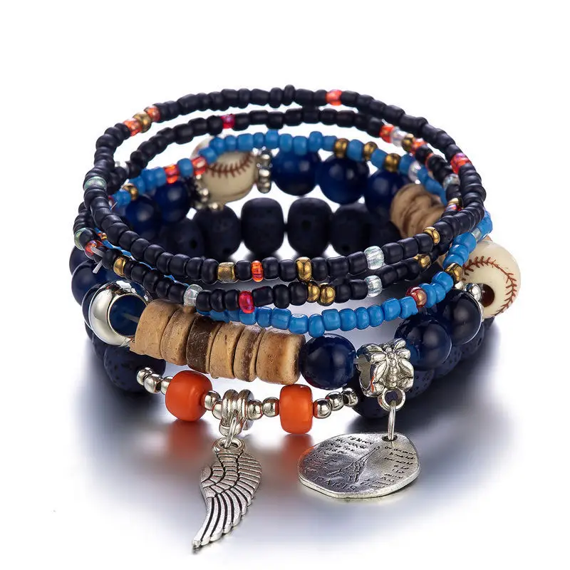Multi-layer Ethnic Bracelet with Eiffel Tower Charm for Women - Image 2