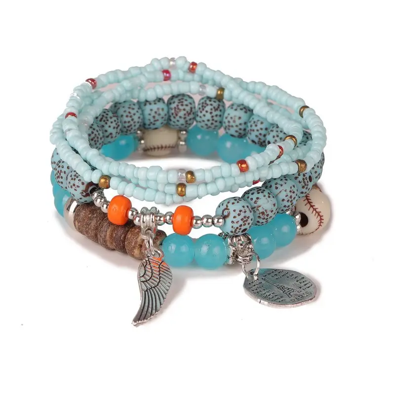 Multi-layer Ethnic Bracelet with Eiffel Tower Charm for Women - Image 7
