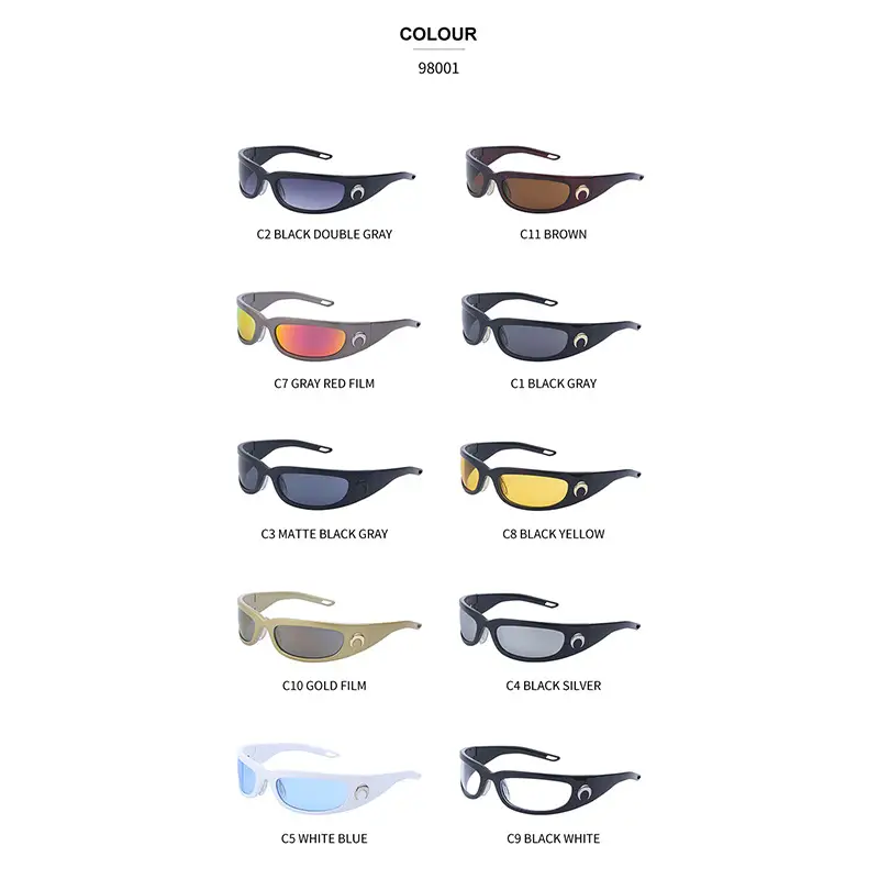 Men Steampunk Sunglasses Yellow Red Mirror - Image 10