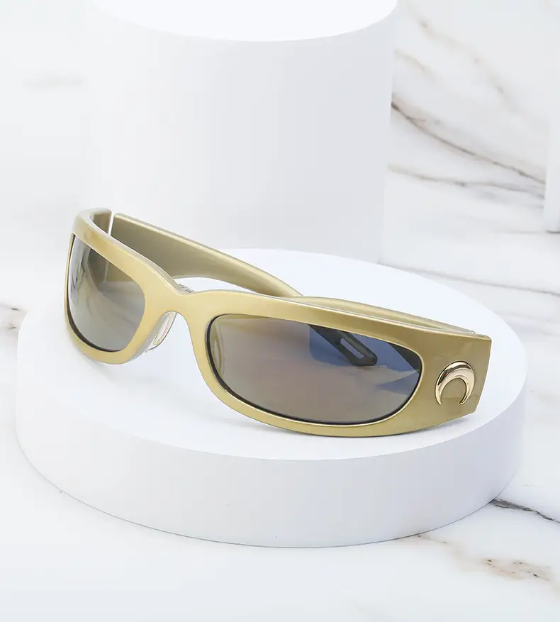 Men Steampunk Sunglasses Yellow Red Mirror — feature 29