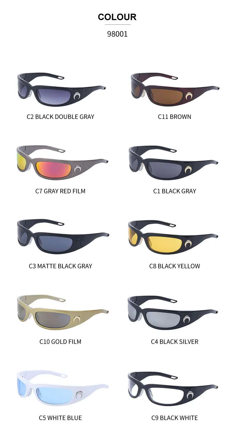 Men Steampunk Sunglasses Yellow Red Mirror — feature 38