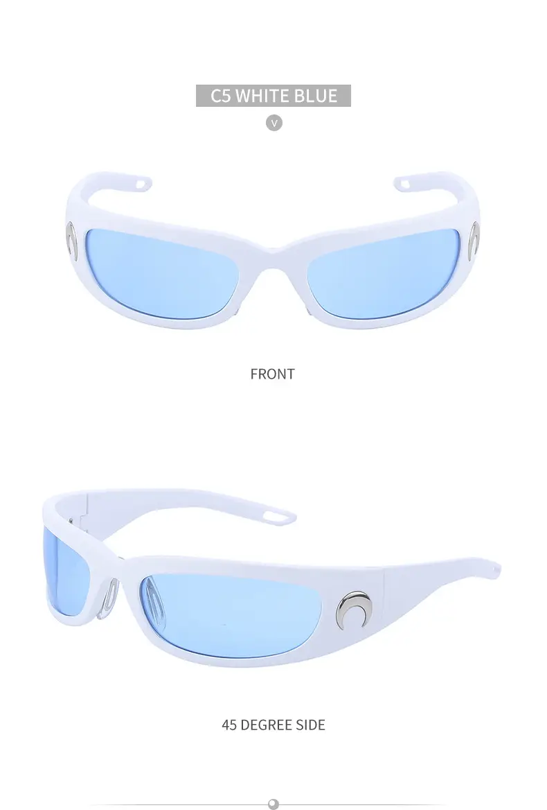 Men Steampunk Sunglasses Yellow Red Mirror — feature 44
