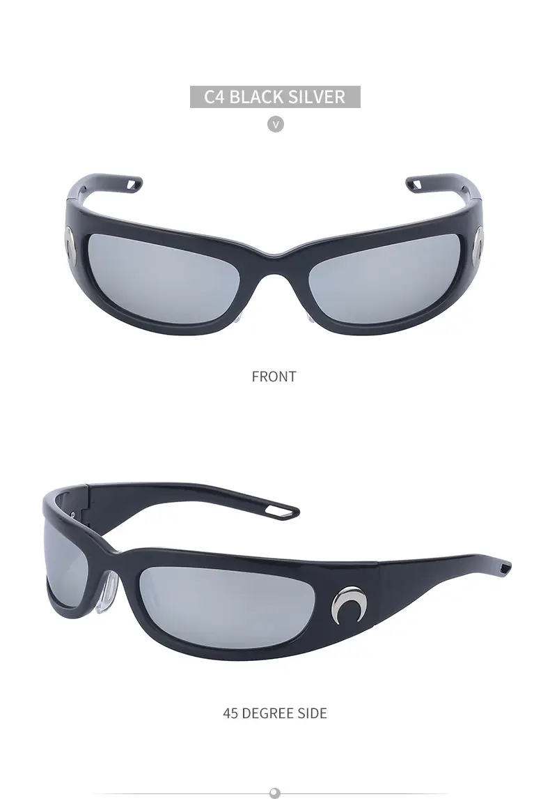 Men Steampunk Sunglasses Yellow Red Mirror — feature 45