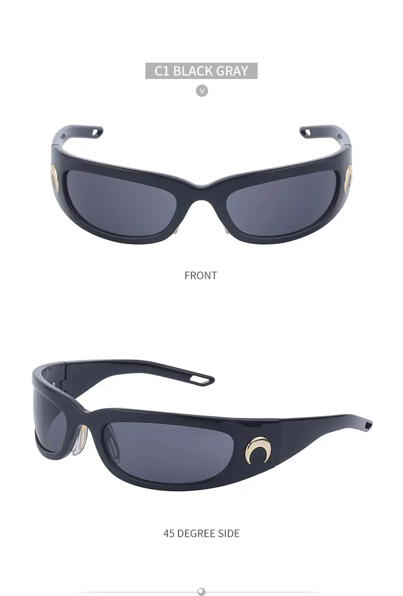 Men Steampunk Sunglasses Yellow Red Mirror — feature 47